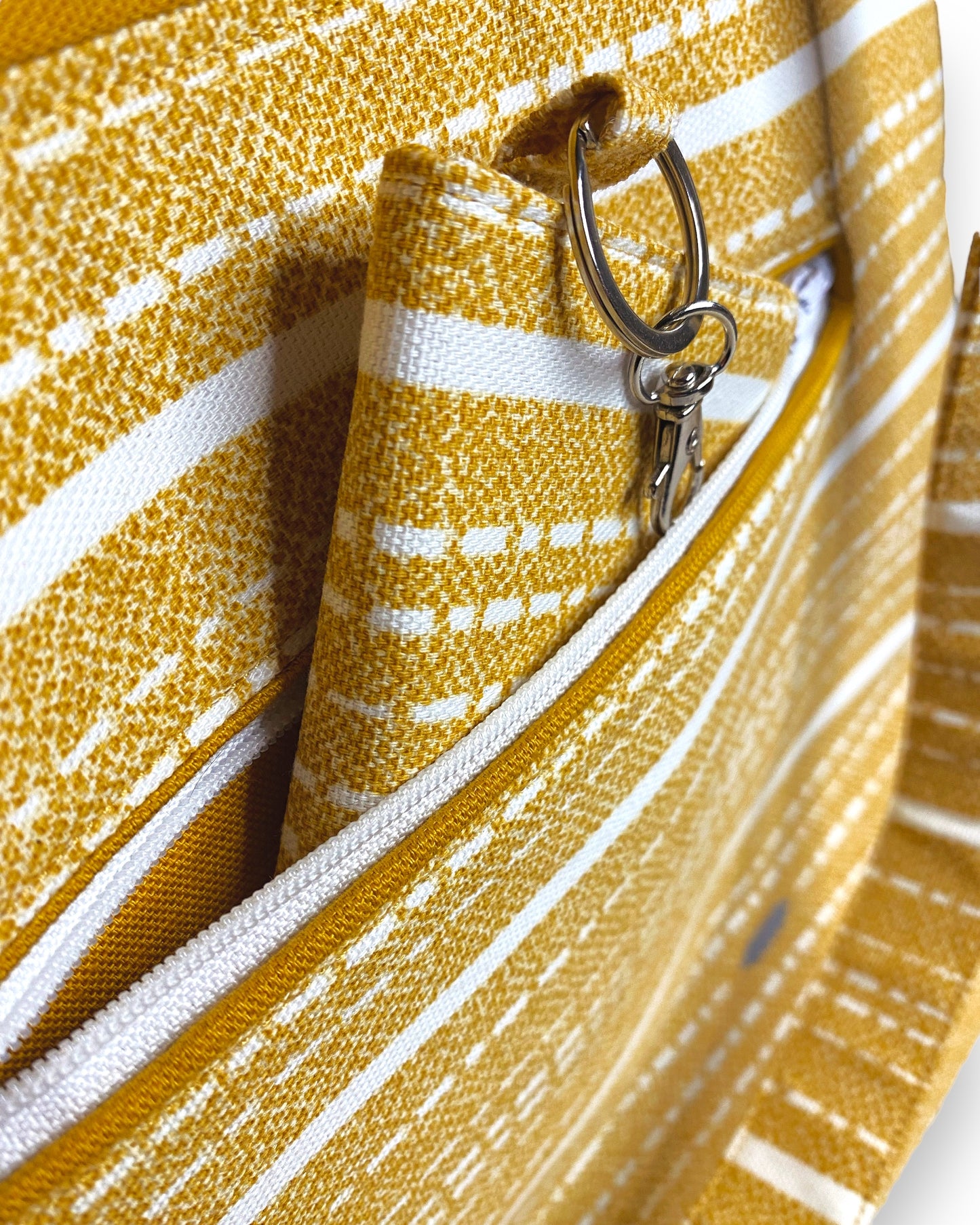 Striped Yellow Tote & Wallet Set