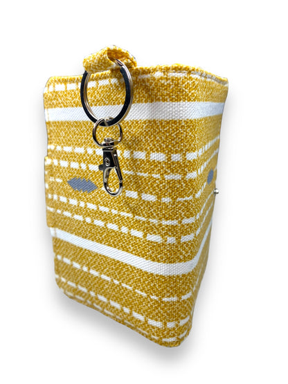 Striped Yellow Tote & Wallet Set