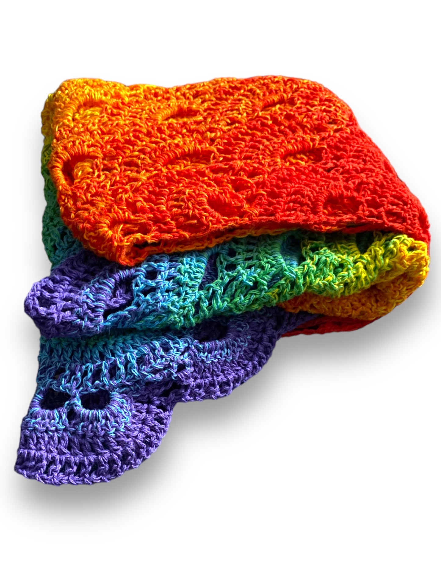 Rainbow Crochet Virus Shawl / Scarf