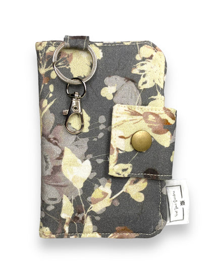 Neutral Floral Keychain Wallet