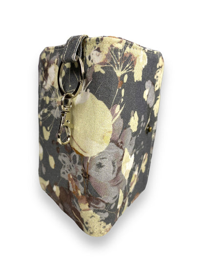 Neutral Floral Keychain Wallet